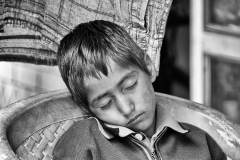 Young Boy Sleeping  Shimla Himachal Pradesh India