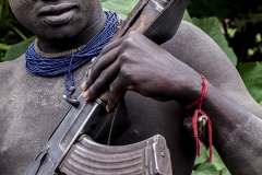 Kalashnikov Hands Omo Valley Ethiopia