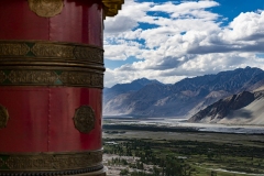 Prayer Reel Nubra Valley Landscape Ladakh India