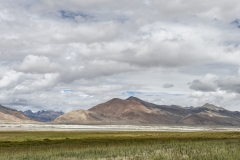 Tso Kar Salt Lake Valley Landscape Ladakh India