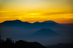 Bromo Volcanoes Sunset Landscape Java Indonesia