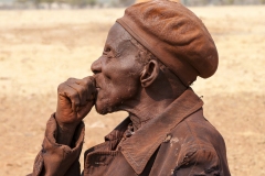 Himba Chief Portrait Village near Okongwati Kaokoland Namibia
