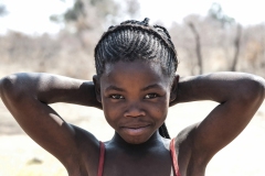 San Girl Scream Tsumkwe Otjozondjupa Region Namibia