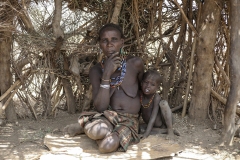 Dassanech Grandmama with Nephew Omorate Zone Ethiopia