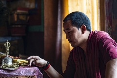 Monk in Hemis Monastry Ladakh India