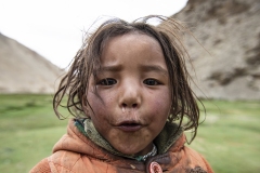 Nomad Child Changtang Area Ladakh India