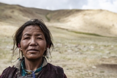 Nomad Changpa Woman Tsokara Area Ladakh India