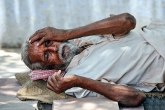 Old  Man Sleeping Jaunpur Uttar Pradesh India, Travel