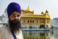 Sikh Warrior Golden Temple Amristar Punjab India