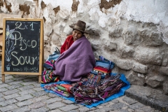 Abulant Seller Barrio de San Blas Cusco Perù