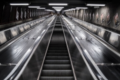 Tunnelbana Escalator Stockholm Sveden