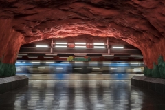 Tunnelbana Solna Centrum Station Stockholm Sveden