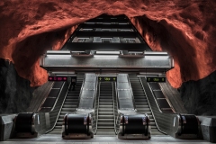 Tunnelbana Solna Centrum Station Stockholm Sveden