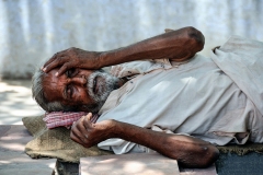 Old  Man Sleeping Jaunpur Uttar Pradesh India, Travel
