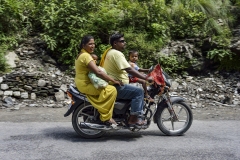 Bike family Trasportation Street for Dehradun Uttarakhand India