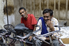 Cyclists Relax Amristar Punjab India