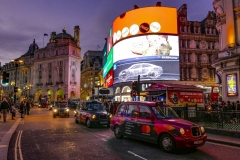 Lights of Piccadilly Square London England